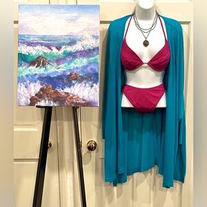 Chico’s Turquoise Women's flowing bathing suit coverup